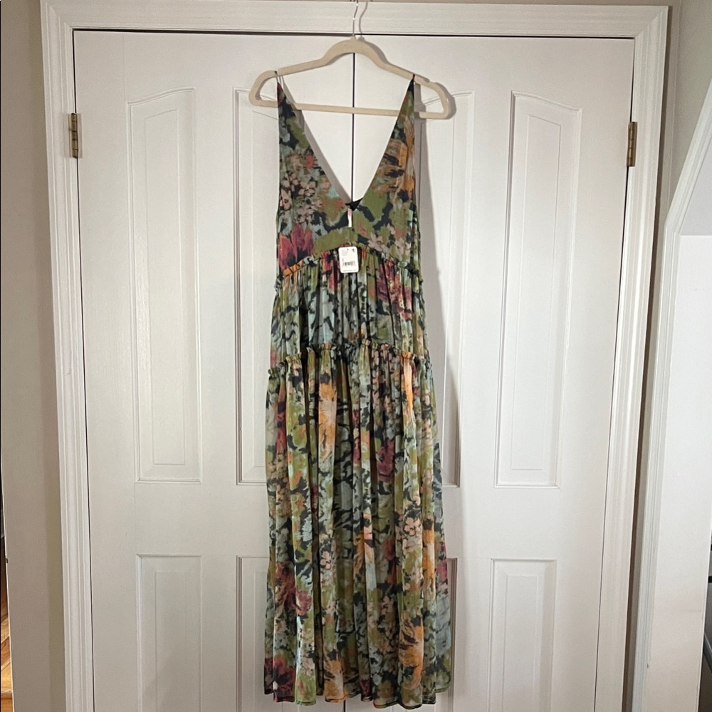 Free People Green Floral Maxi Dress